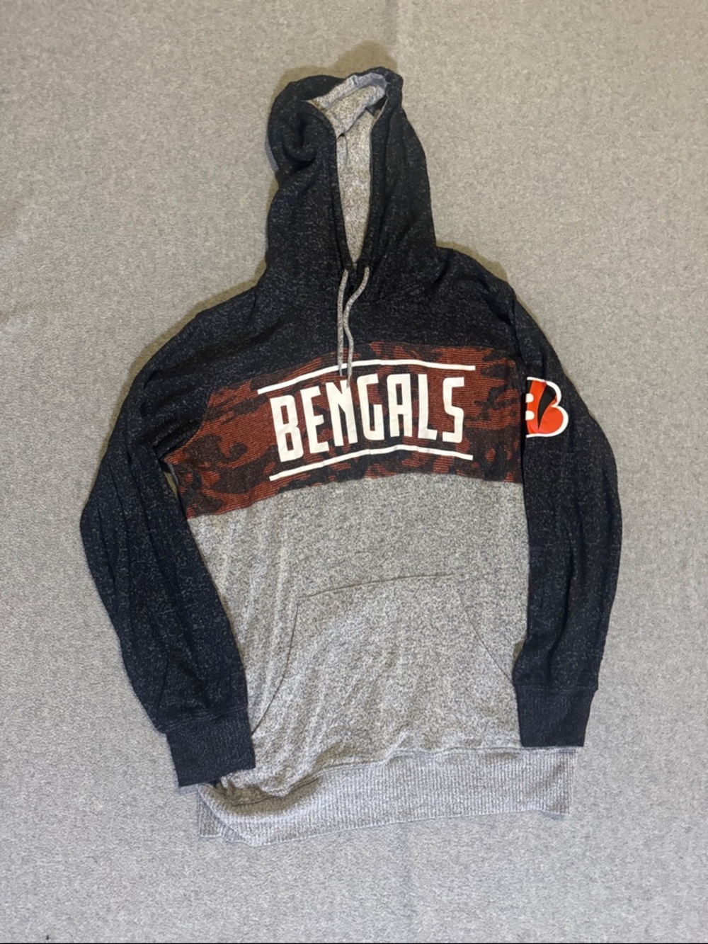 NFL Cincinnati Bengals Men's L Pullover Hoodie - Black, Gray, Orange